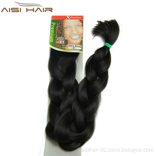 Aisi Hair Heat Resistant Yaki Style Synthetic 82 inch 165 g Long Jumbo Braid Hair Extension